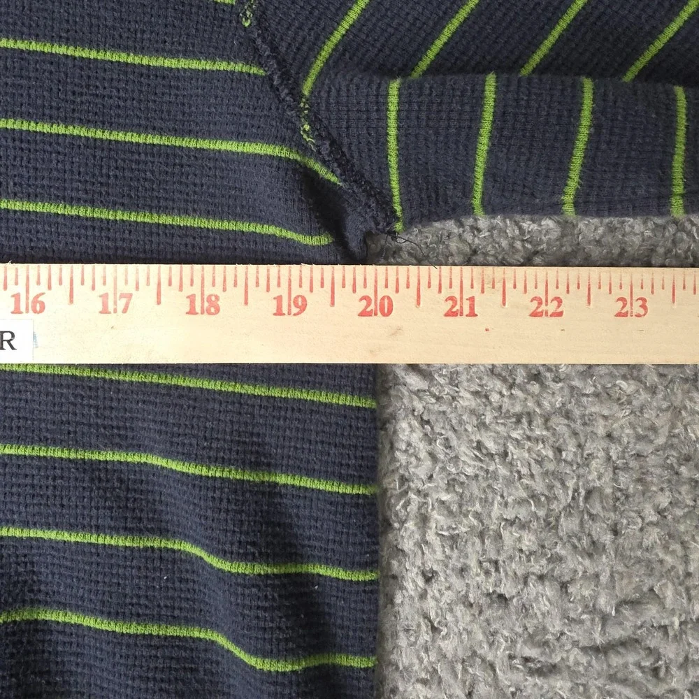 Abercrombie & Fitch Sweater Mens 2XL Navy Green Striped‎ Muscle Pullover Preppy